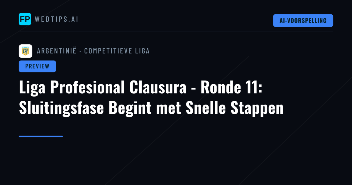 Liga Profesional Clausura - Ronde 11: Sluitingsfase Begint met Snelle Stappen