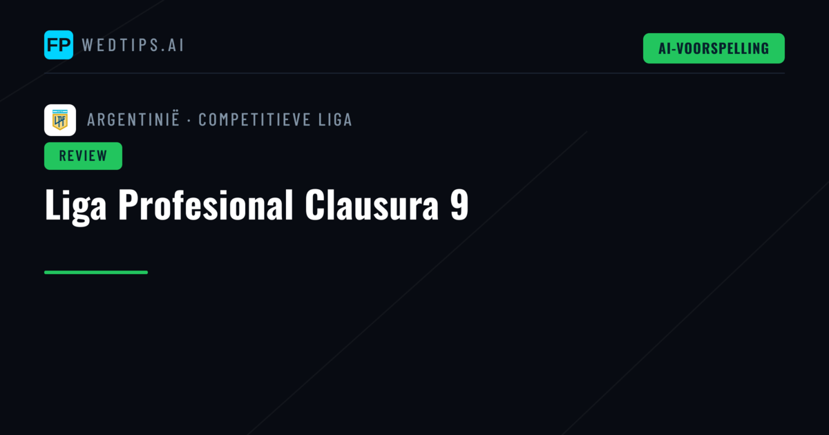 Liga Profesional Clausura 9
