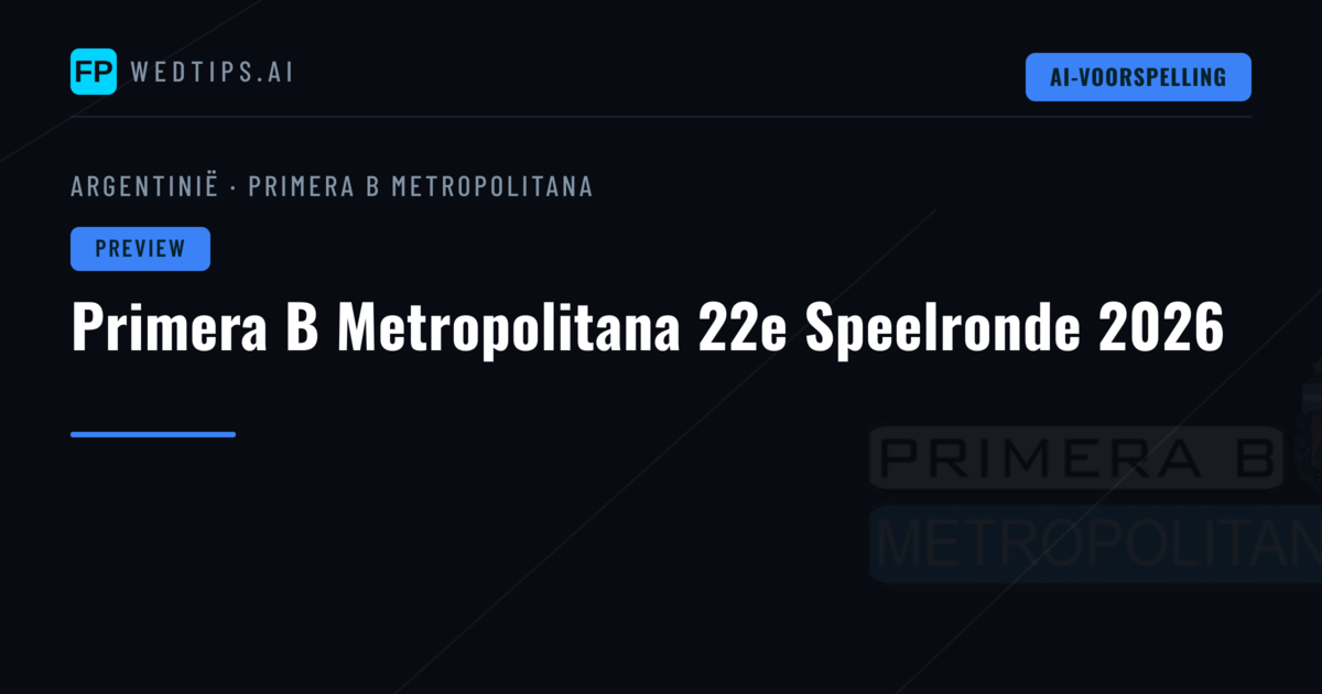 Primera B Metropolitana 22e Speelronde 2026