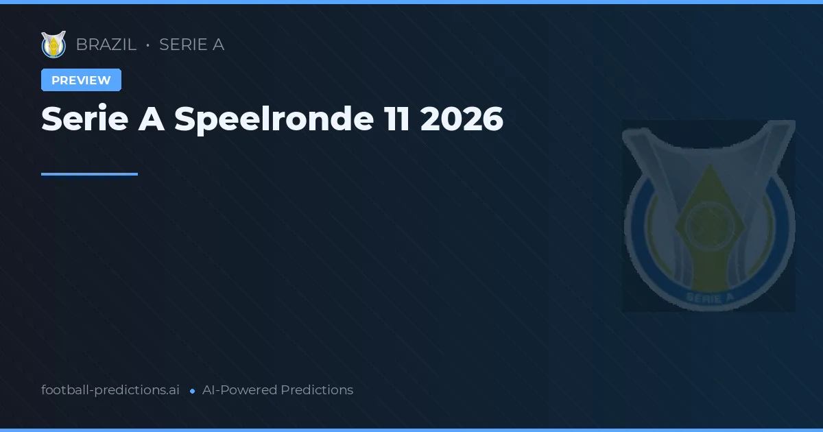 Serie A Speelronde 11 2026