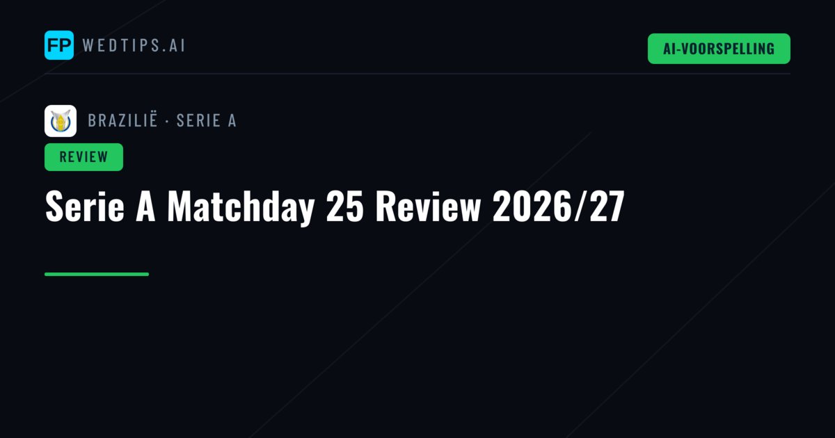 Serie A Matchday 25 Review 2026/27