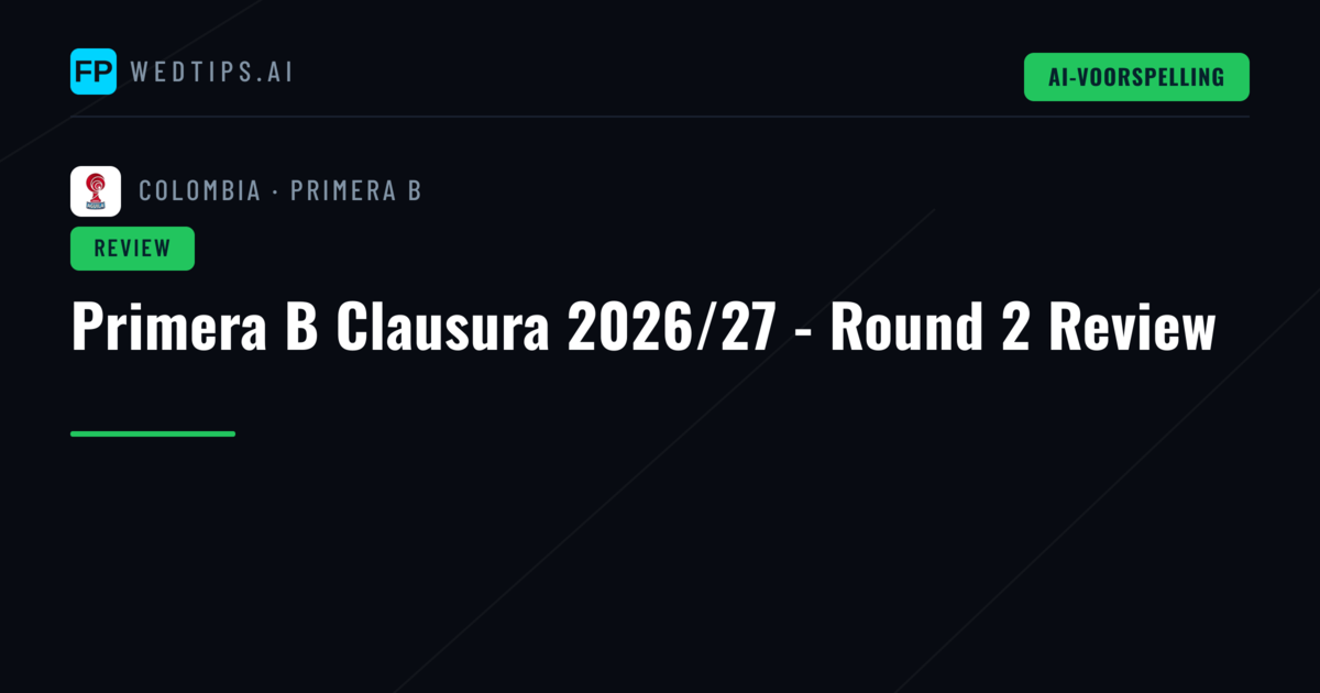 Primera B Clausura 2026/27 - Round 2 Review