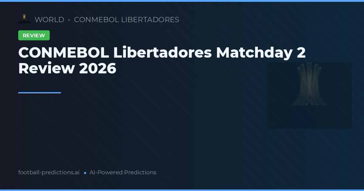 CONMEBOL Libertadores Matchday 2 Review 2026