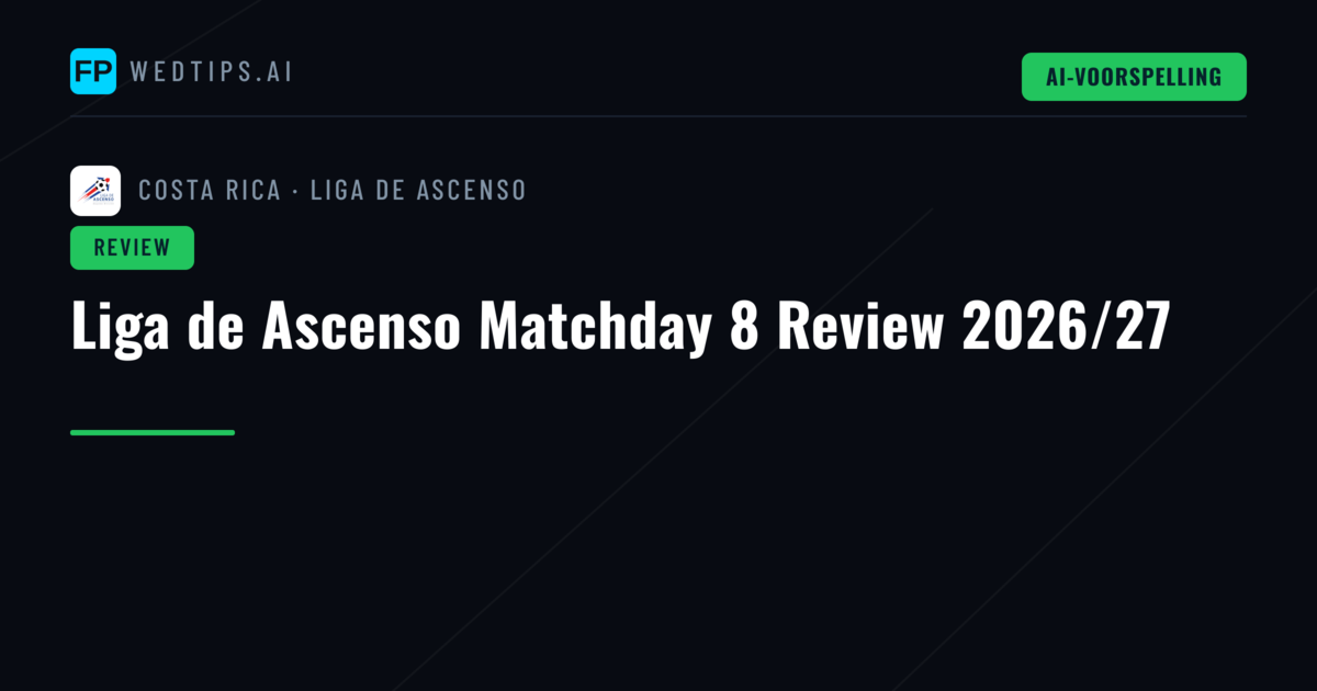 Liga de Ascenso Matchday 8 Review 2026/27