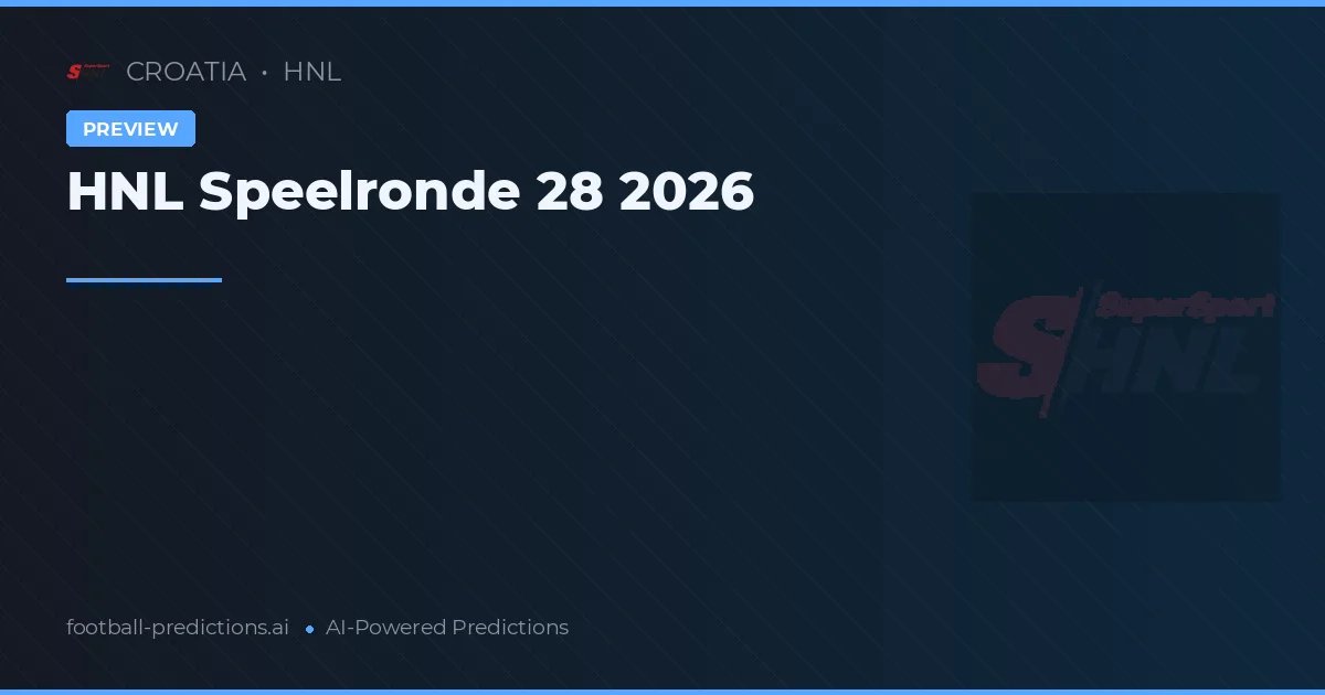 HNL Speelronde 28 2026