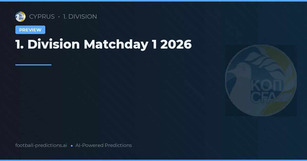 1. Division Matchday 1 2026