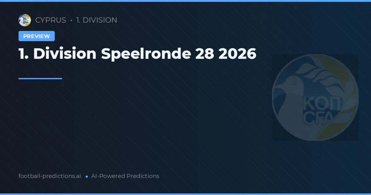 1. Division Speelronde 28 2026