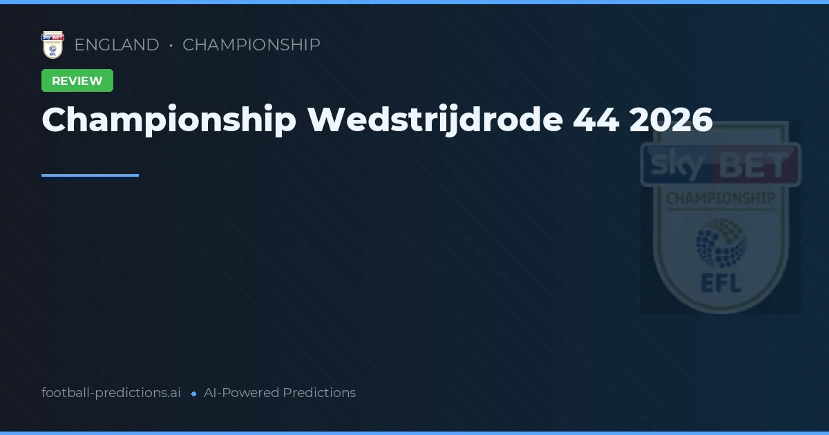Championship Wedstrijdrode 44 2026