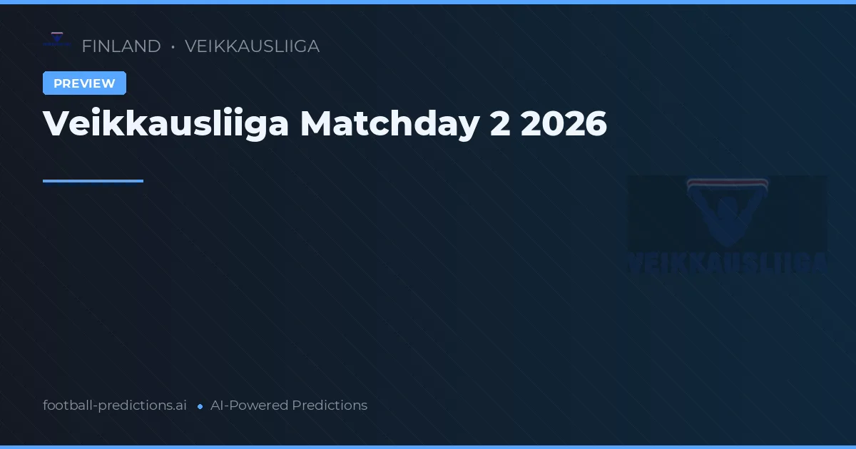 Veikkausliiga Matchday 2 2026