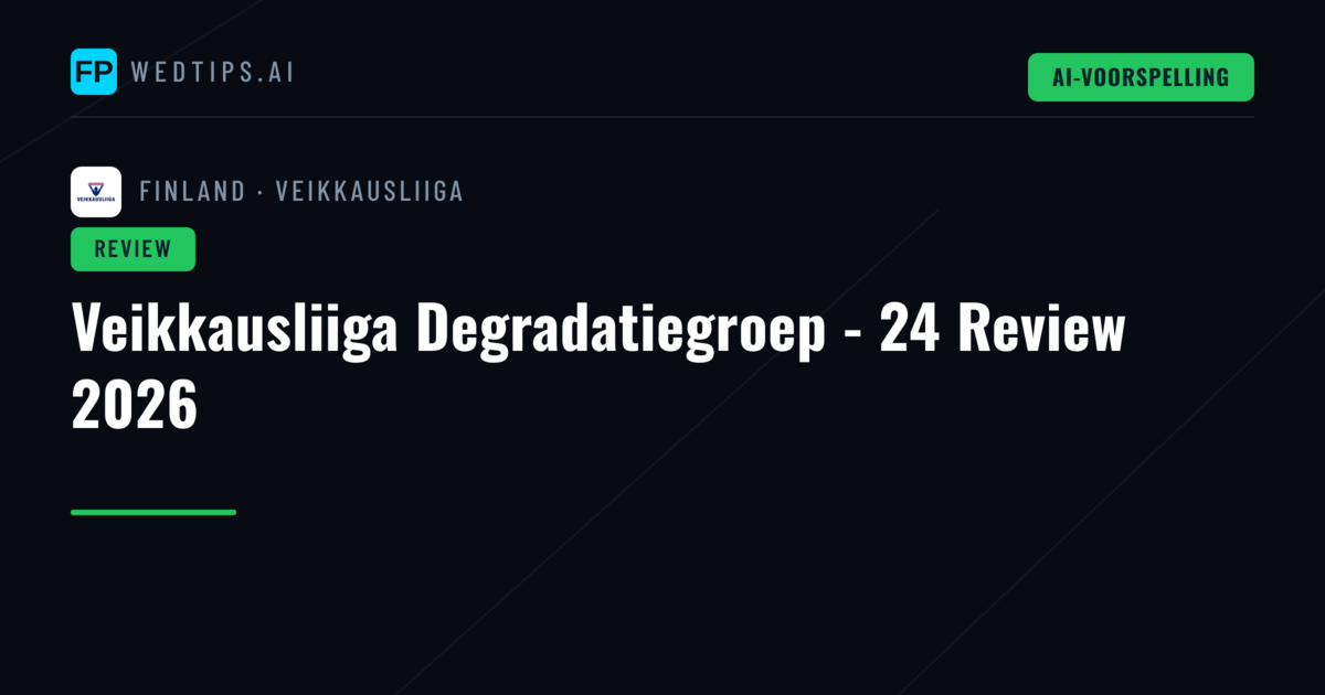 Veikkausliiga Degradatiegroep - 24 Review 2026