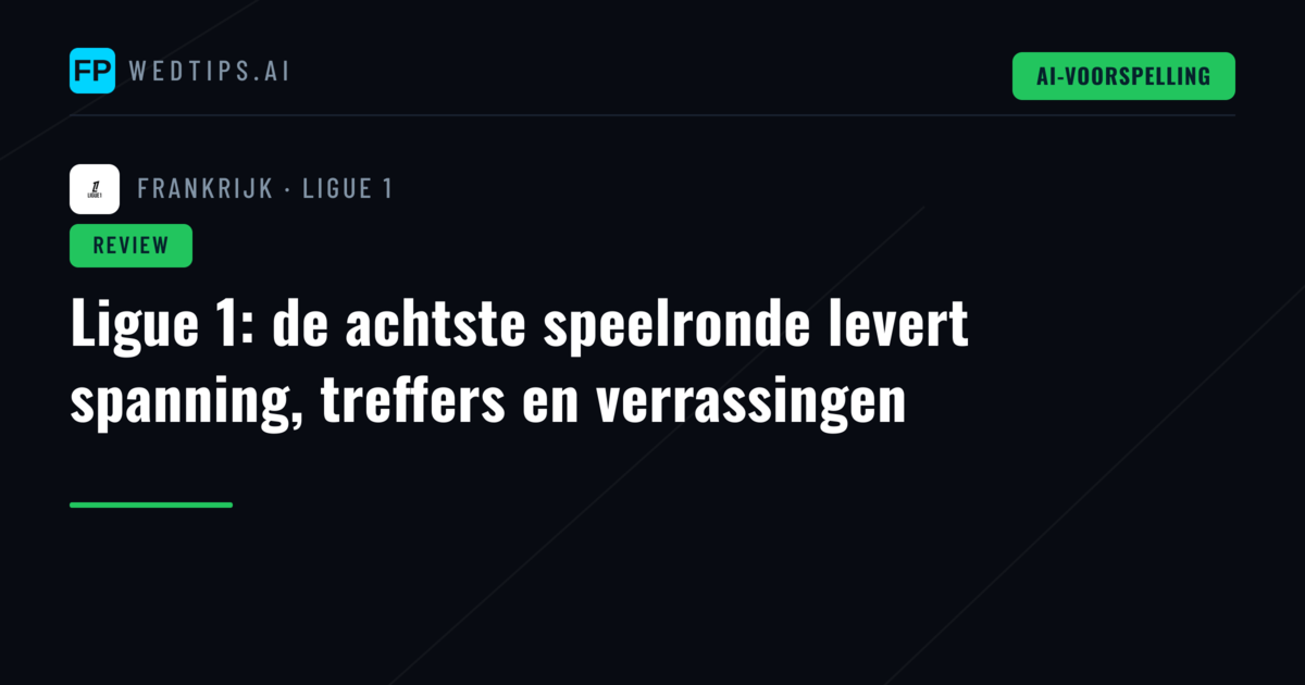 Ligue 1: de achtste speelronde levert spanning, treffers en verrassingen