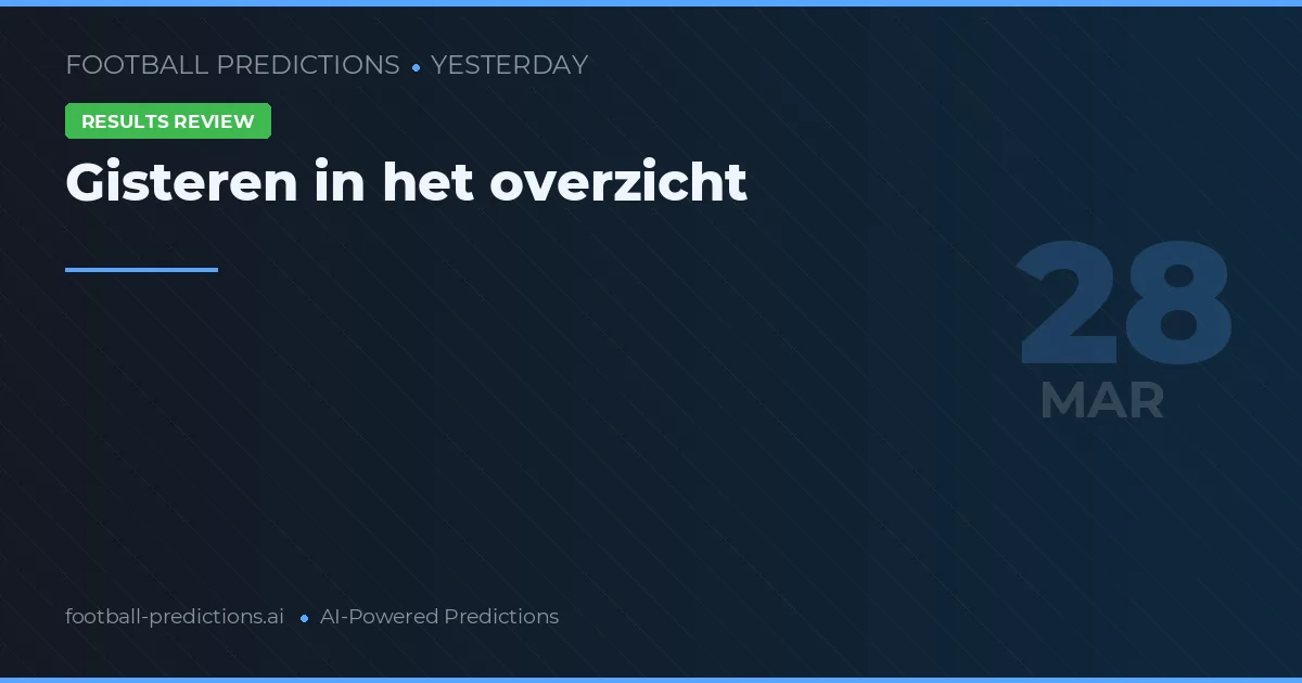 Gisteren in het overzicht