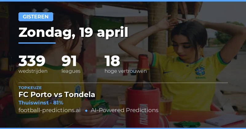 Gisteren op de voetbalvelden: Analyse van de voorspellingen