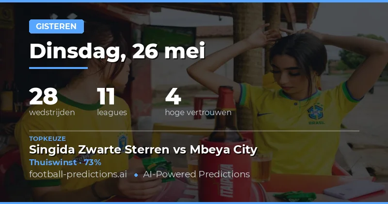 Samenvatting Van Gisteren's Wedstrijden