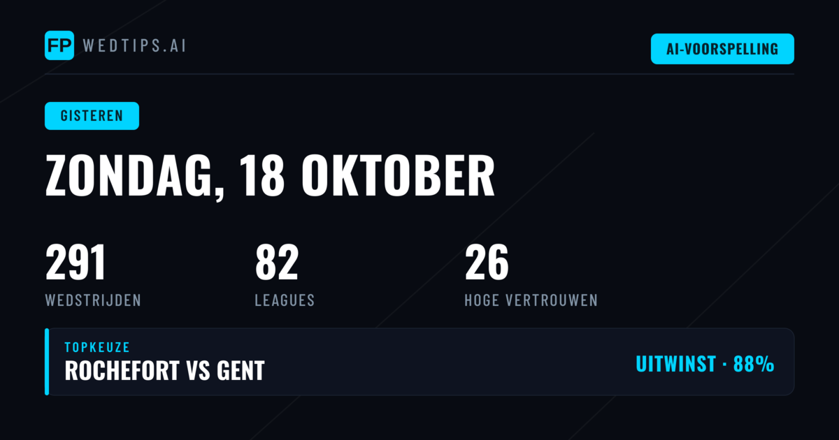 Drukkende zondag met 274 officiële duels op het programma