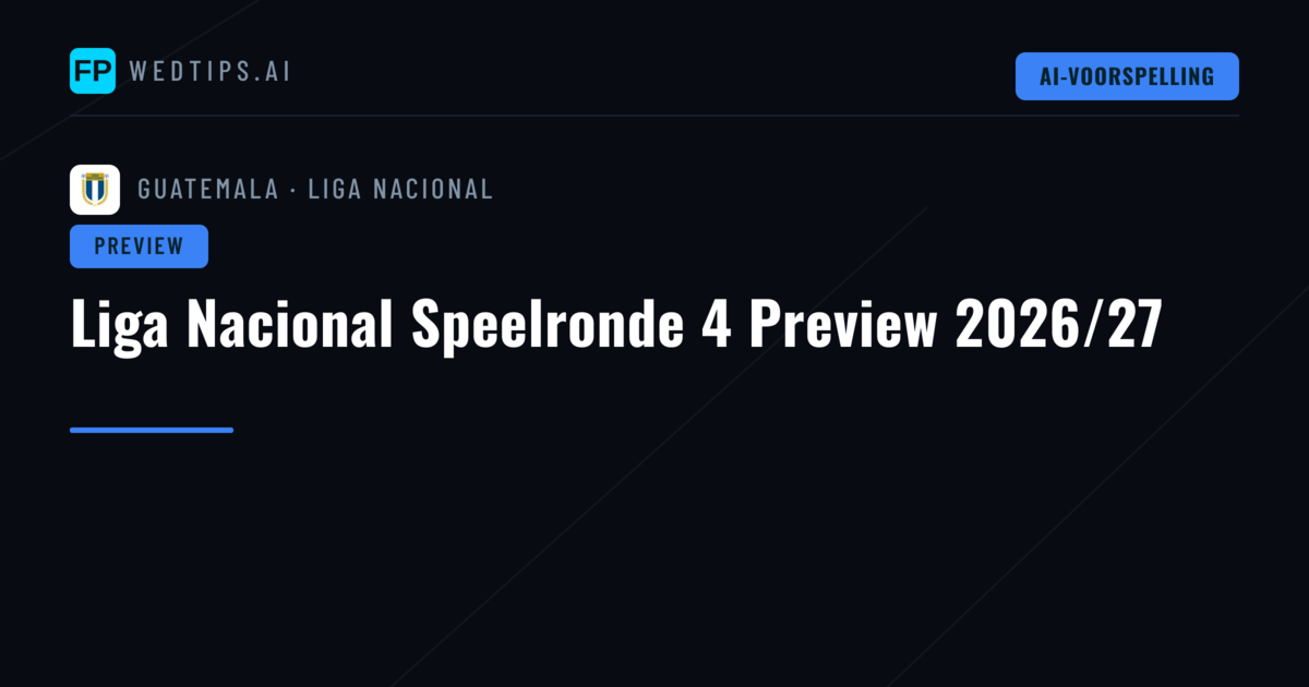 Liga Nacional Speelronde 4 Preview 2026/27