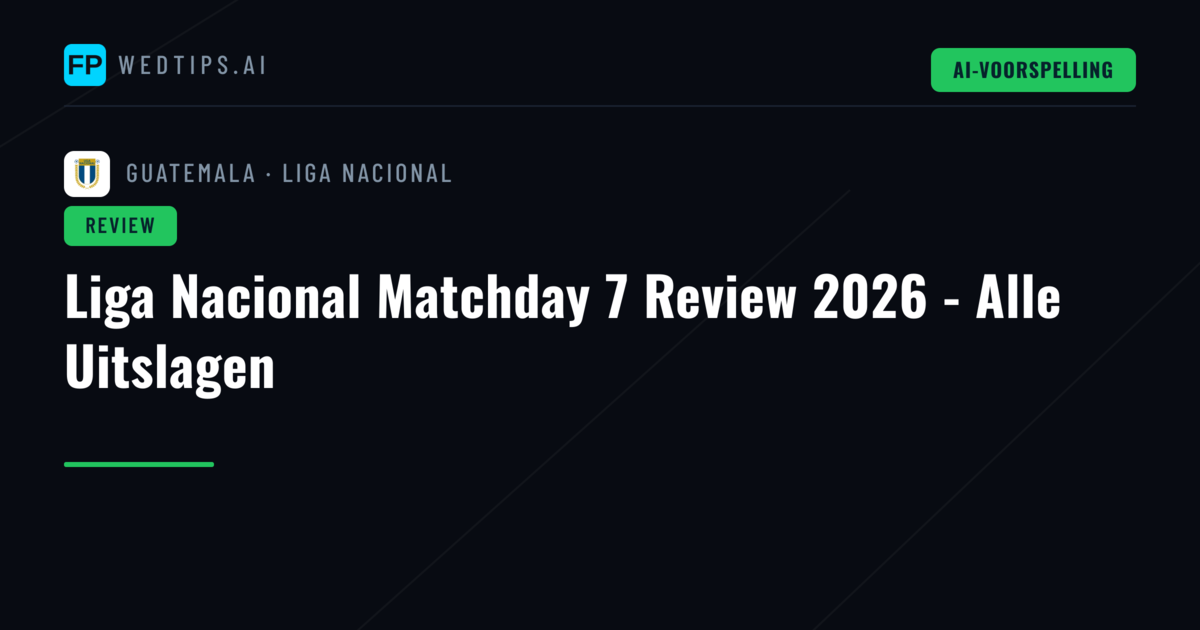Liga Nacional Matchday 7 Review 2026 - Alle Uitslagen