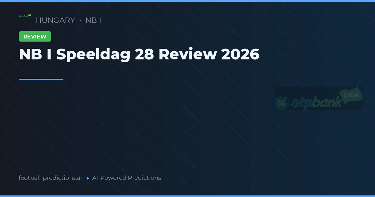 NB I Speeldag 28 Review 2026