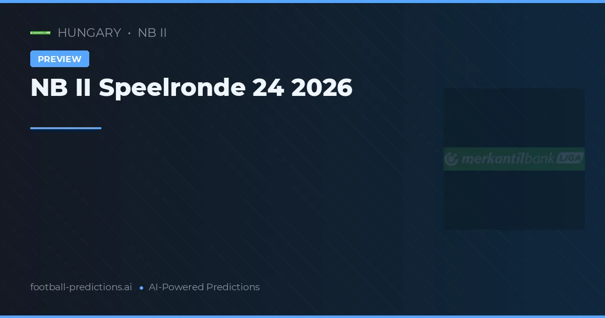 NB II Speelronde 24 2026