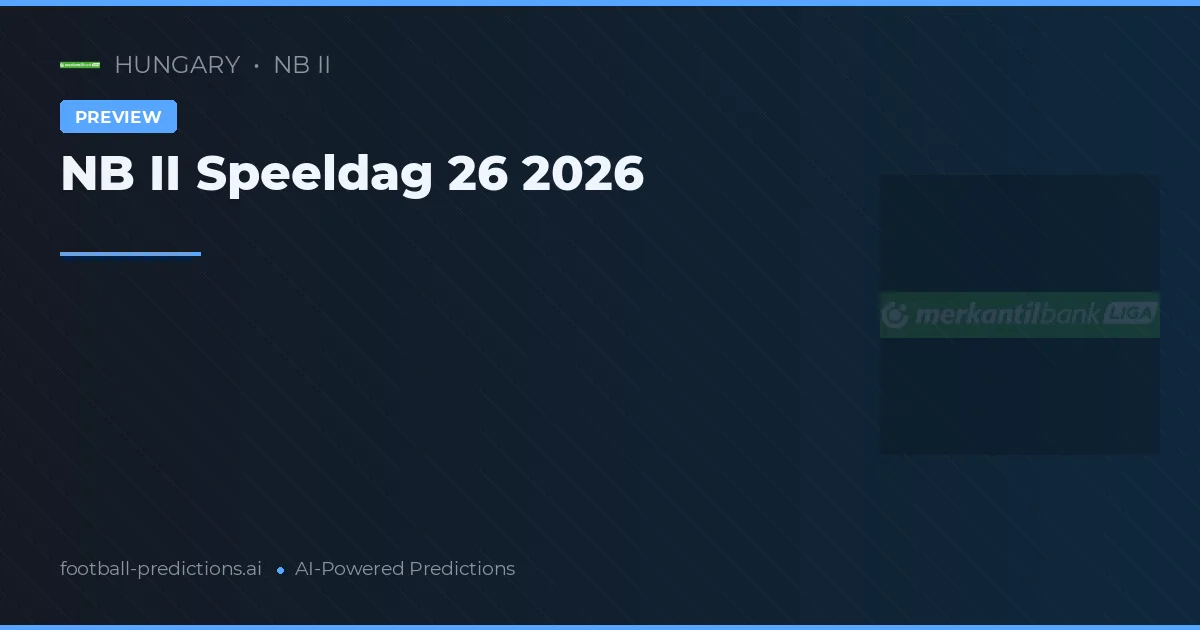 NB II Speeldag 26 2026