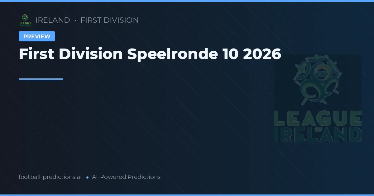 First Division Speelronde 10 2026