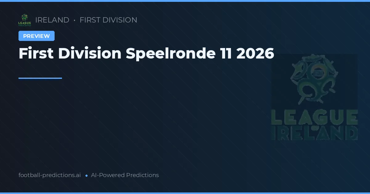 First Division Speelronde 11 2026