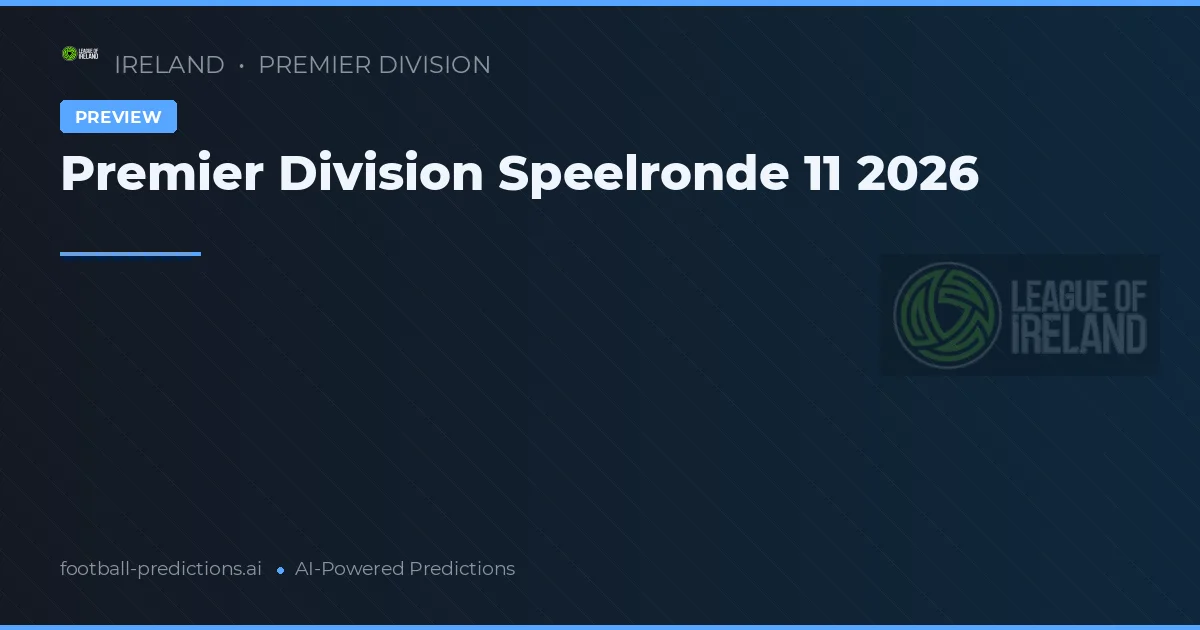 Premier Division Speelronde 11 2026