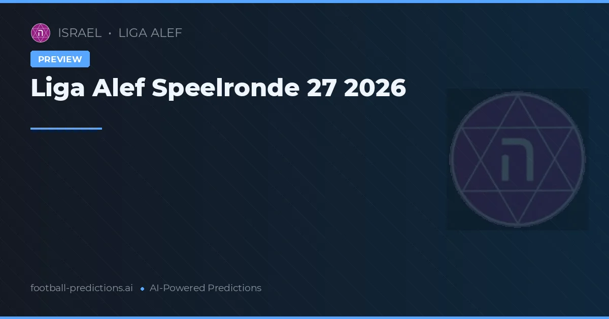 Liga Alef Speelronde 27 2026