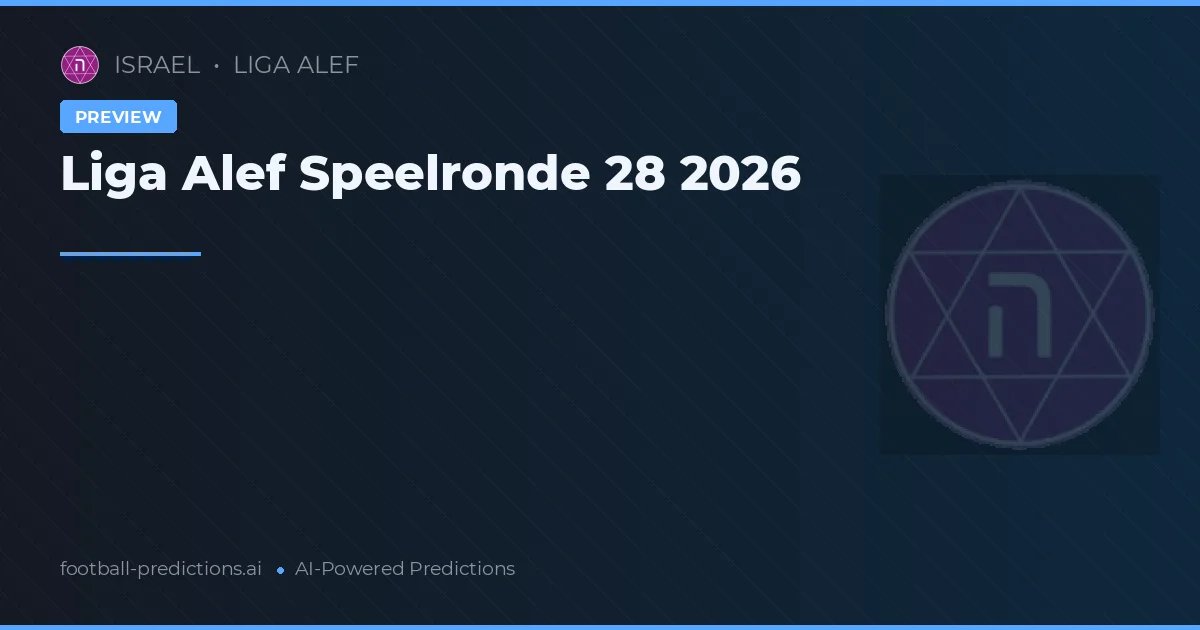 Liga Alef Speelronde 28 2026
