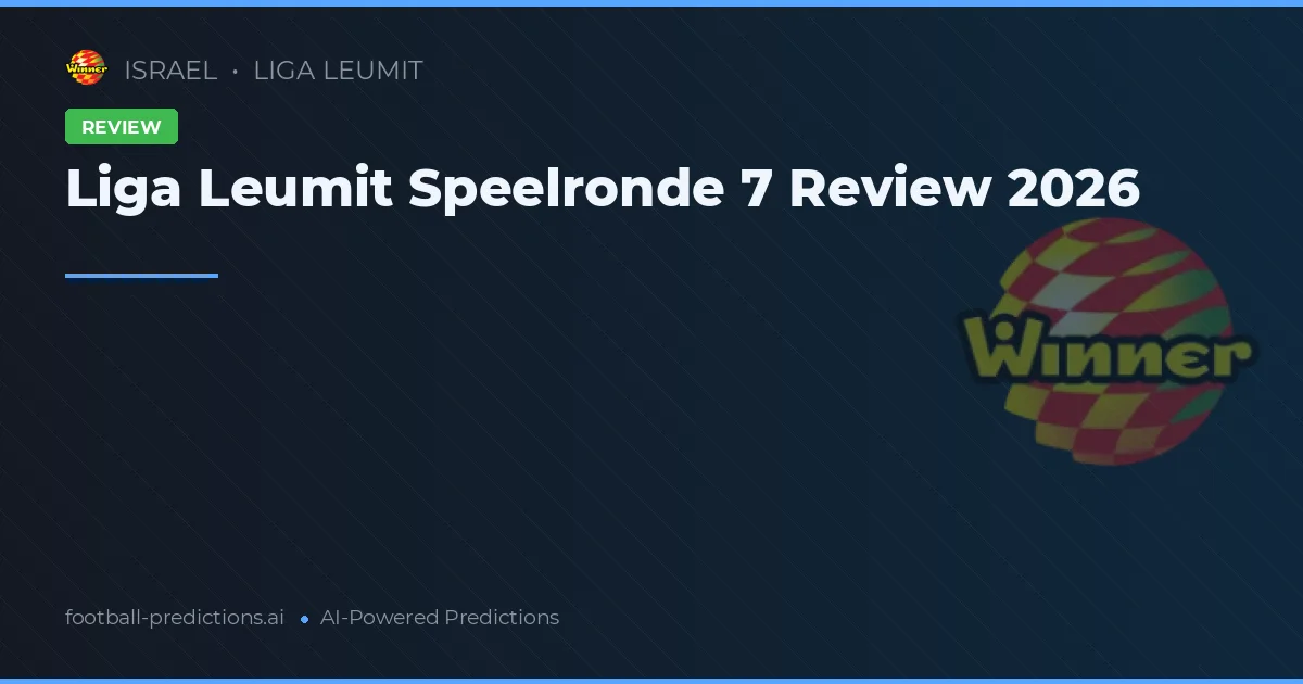 Liga Leumit Speelronde 7 Review 2026