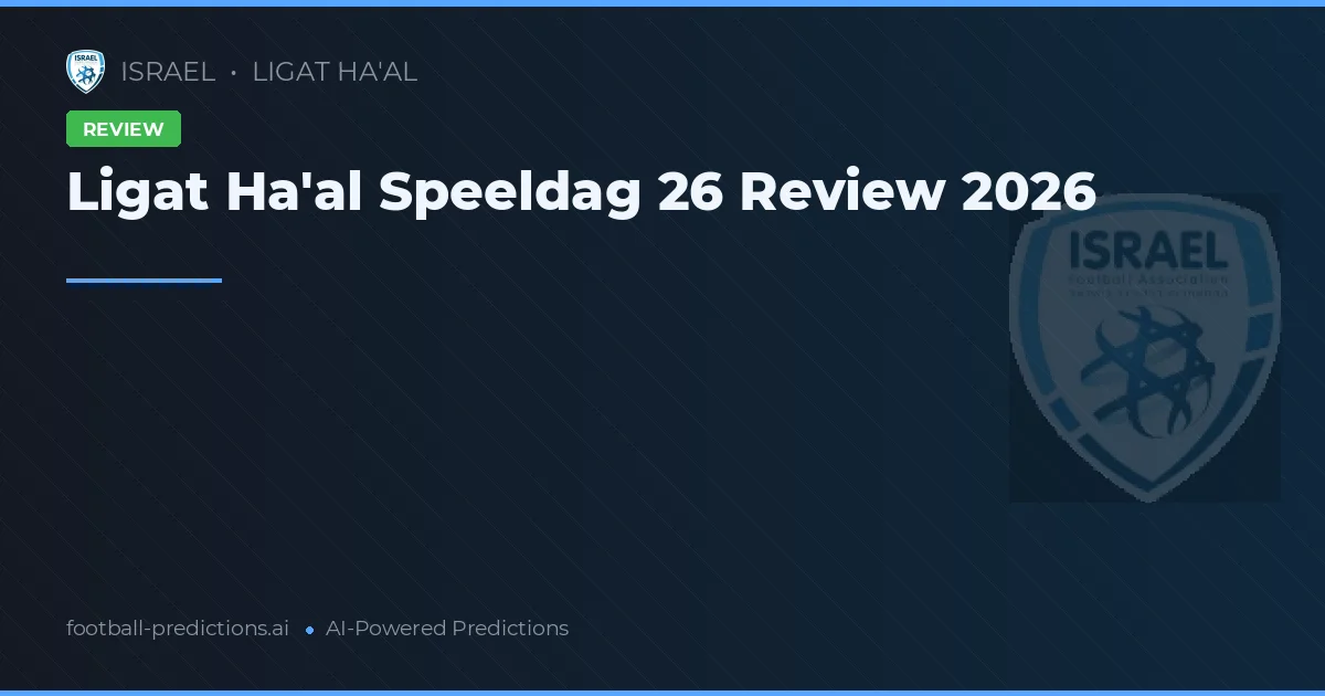 Ligat Ha'al Speeldag 26 Review 2026