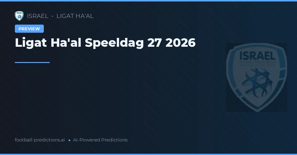 Ligat Ha'al Speeldag 27 2026