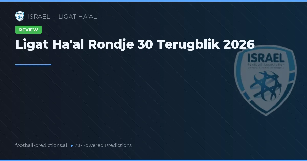 Ligat Ha'al Rondje 30 Terugblik 2026