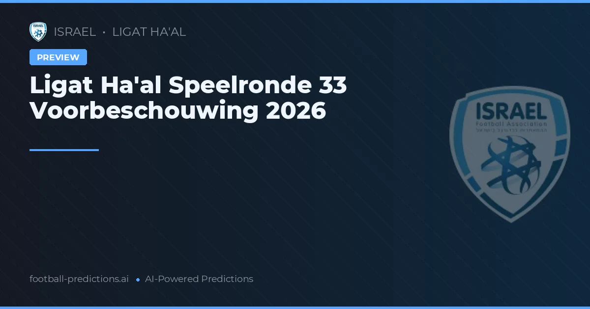Ligat Ha'al Speelronde 33 Voorbeschouwing 2026