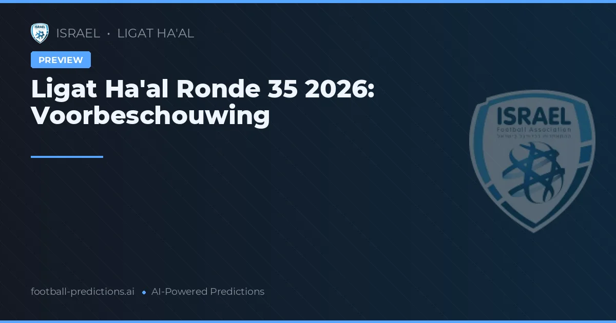Ligat Ha'al Ronde 35 2026: Voorbeschouwing