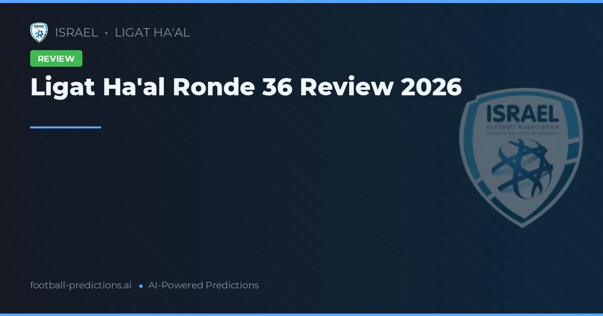Ligat Ha'al Ronde 36 Review 2026