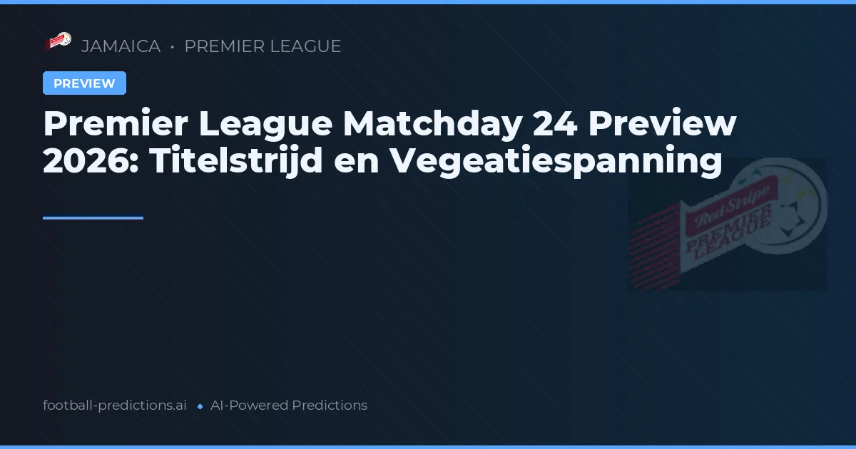 Premier League Matchday 24 Preview 2026: Titelstrijd en Vegeatiespanning