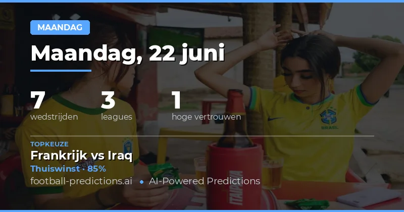 Wereldwijd Voetbalvuur: Maandag 22 Juni 2026 Brengt Spannende Ontmoetingen