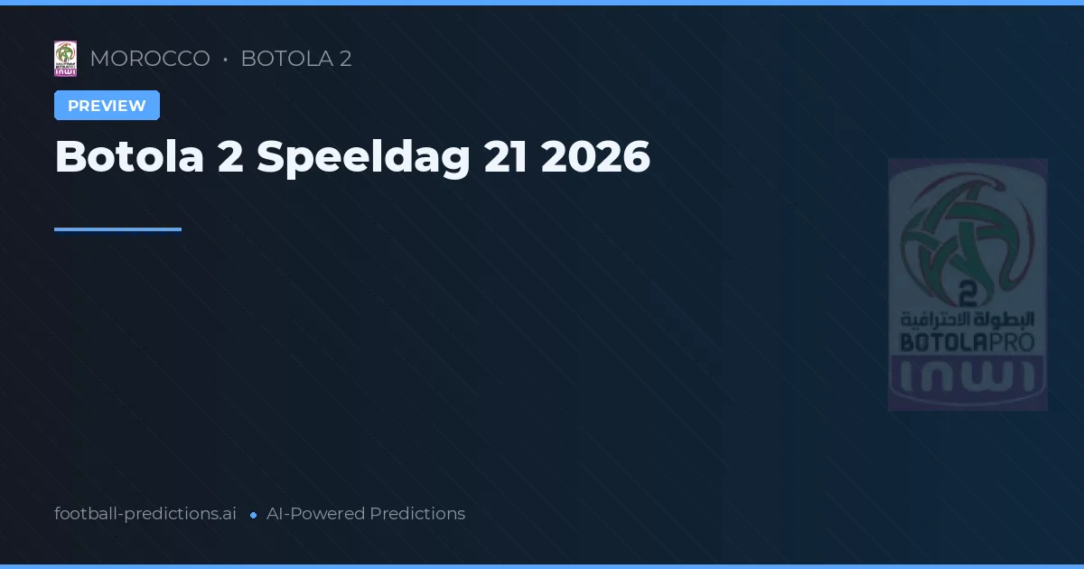 Botola 2 Speeldag 21 2026