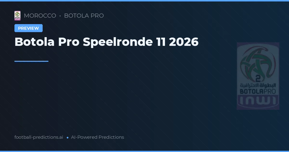 Botola Pro Speelronde 11 2026