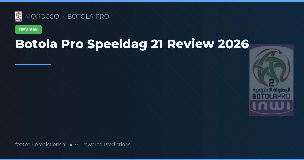 Botola Pro Speeldag 21 Review 2026