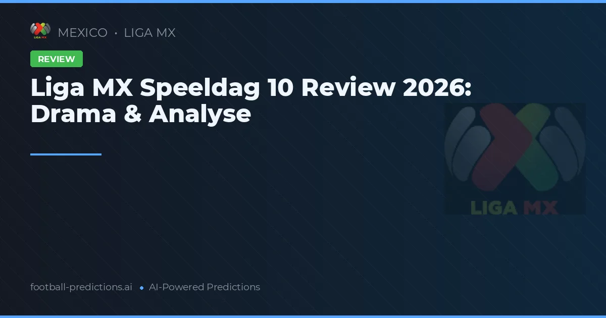 Liga MX Speeldag 10 Review 2026: Drama & Analyse