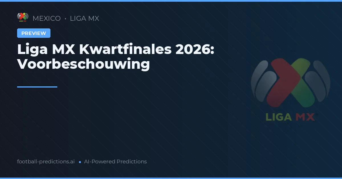Liga MX Kwartfinales 2026: Voorbeschouwing