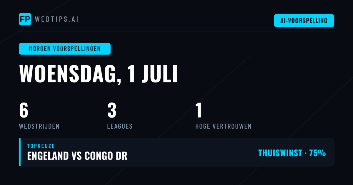 Internationale competities domineren de woensdag