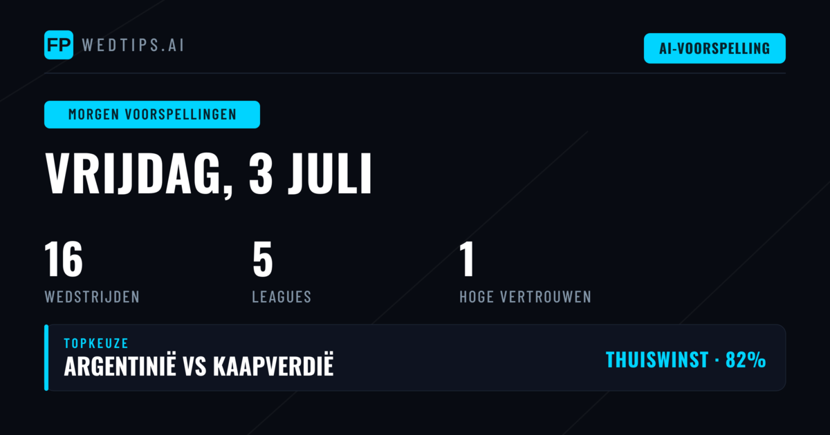 Vrijdag 3 Juli: Wereldwijd Voetbal op 16 Ontmoetingen