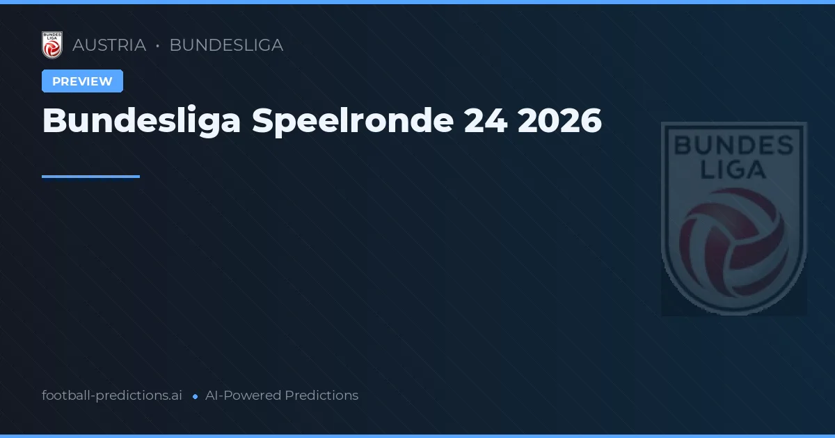 Bundesliga Speelronde 24 2026