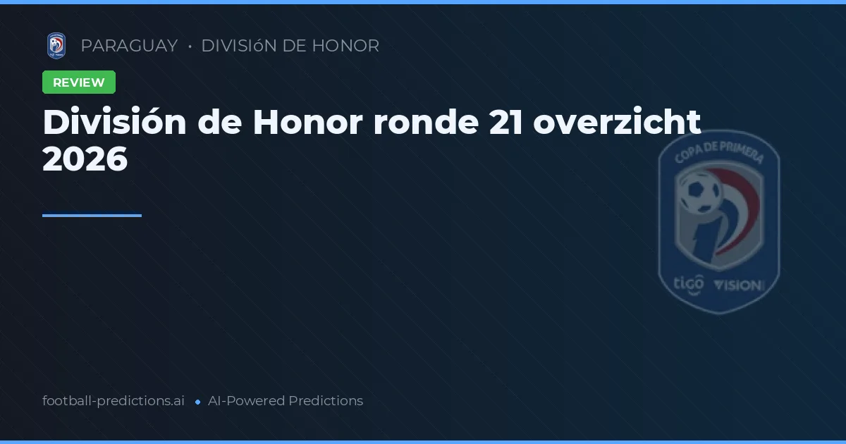 División de Honor ronde 21 overzicht 2026
