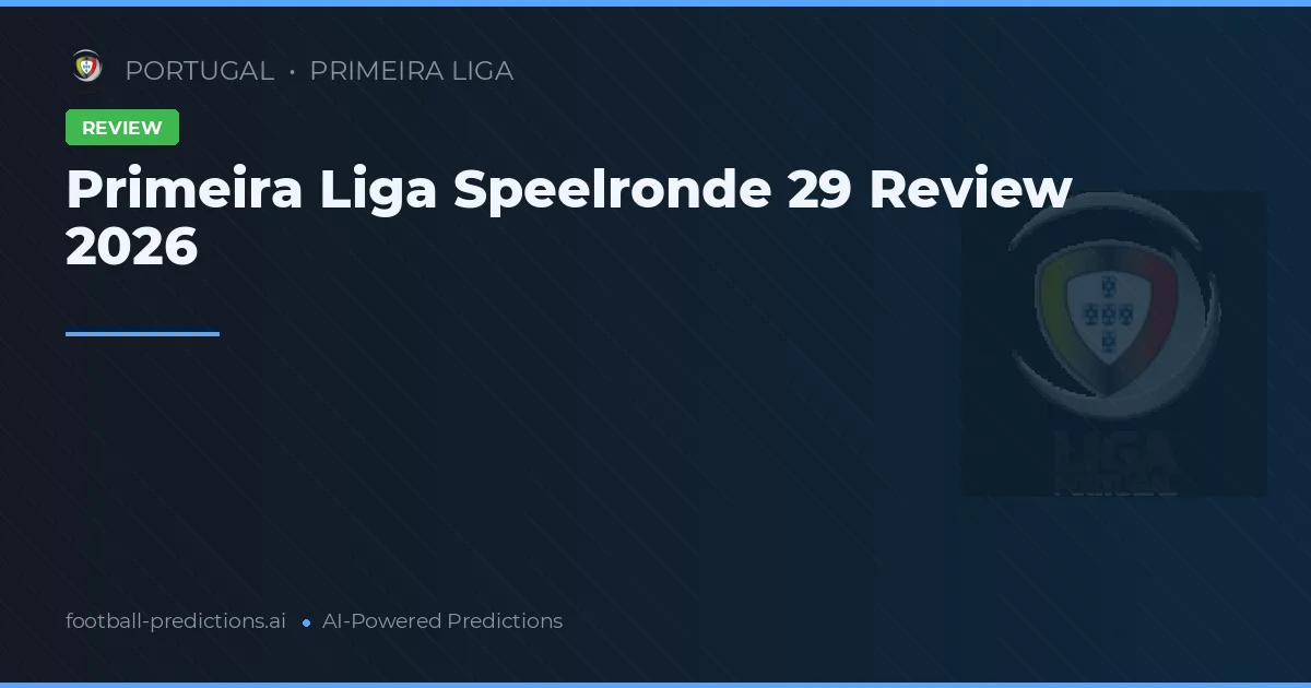 Primeira Liga Speelronde 29 Review 2026