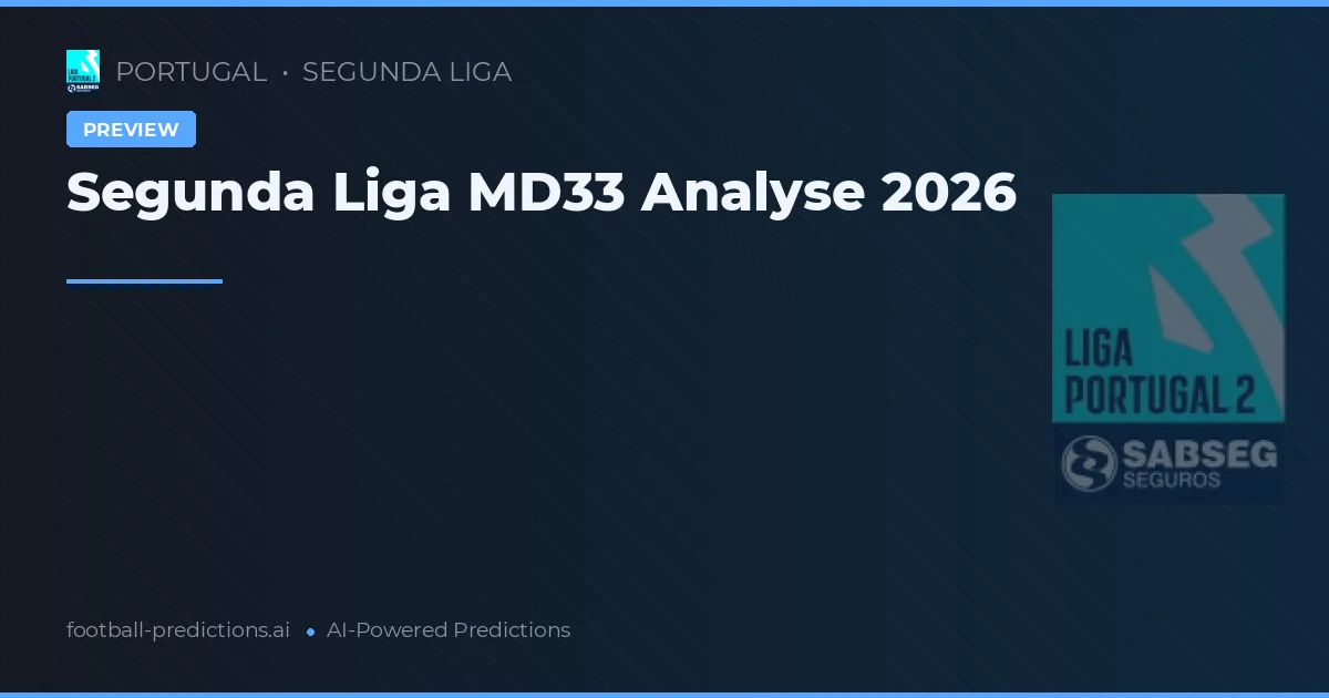 Segunda Liga MD33 Analyse 2026