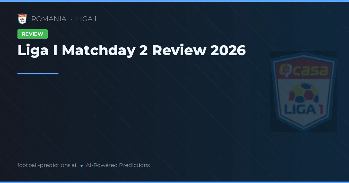 Liga I Matchday 2 Review 2026